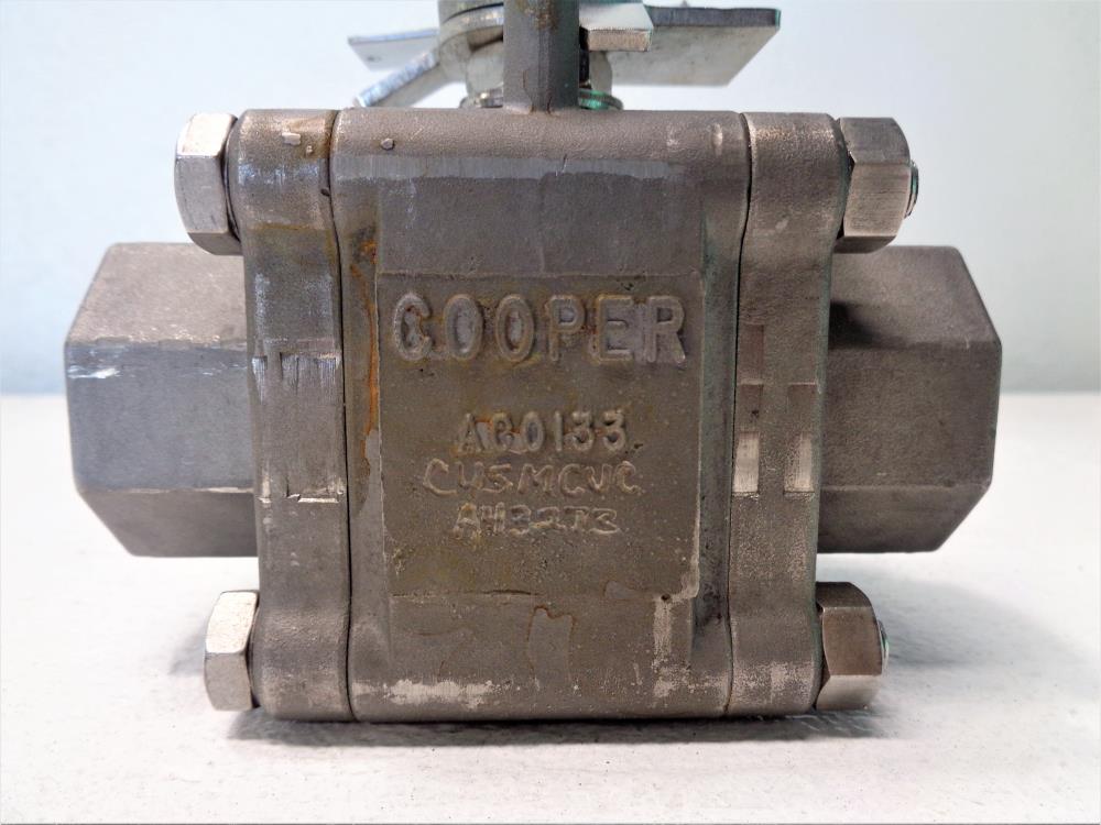 Cooper 1" 150# 2-Way 3-Pc Ball Valve, Inconel 825, Fig# 3B150SE-C-I82/00-FH